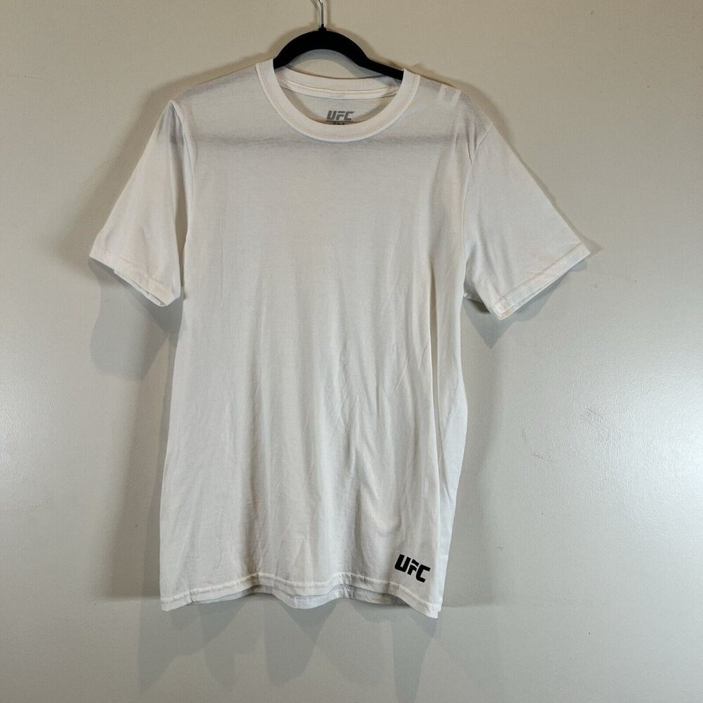 UFC Men's NWOT White Cotton T-Shirt Black Logo M
